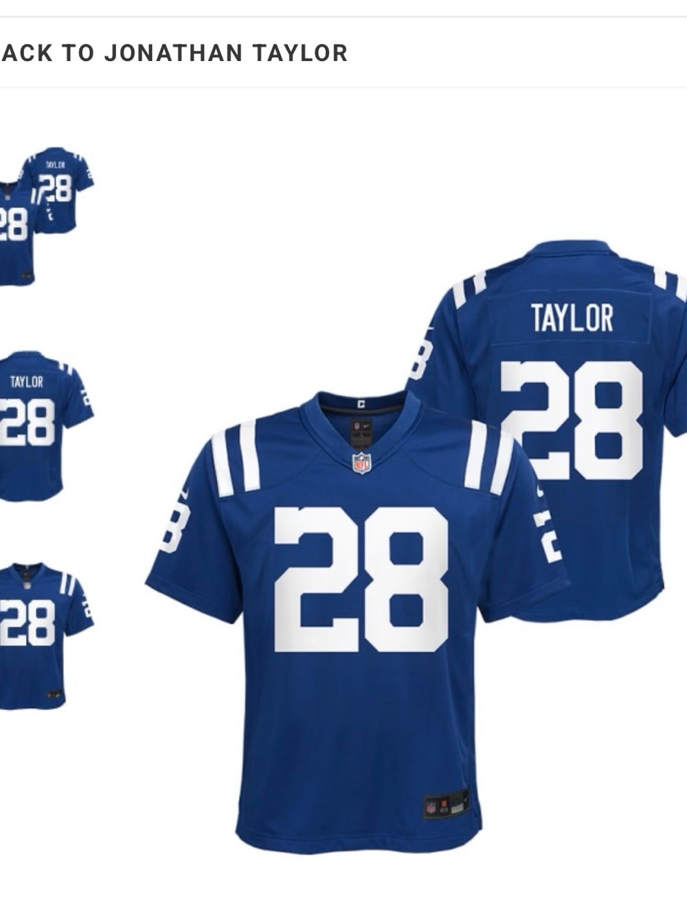 Johnathan Taylor Colts Jersey New With Tags size Small